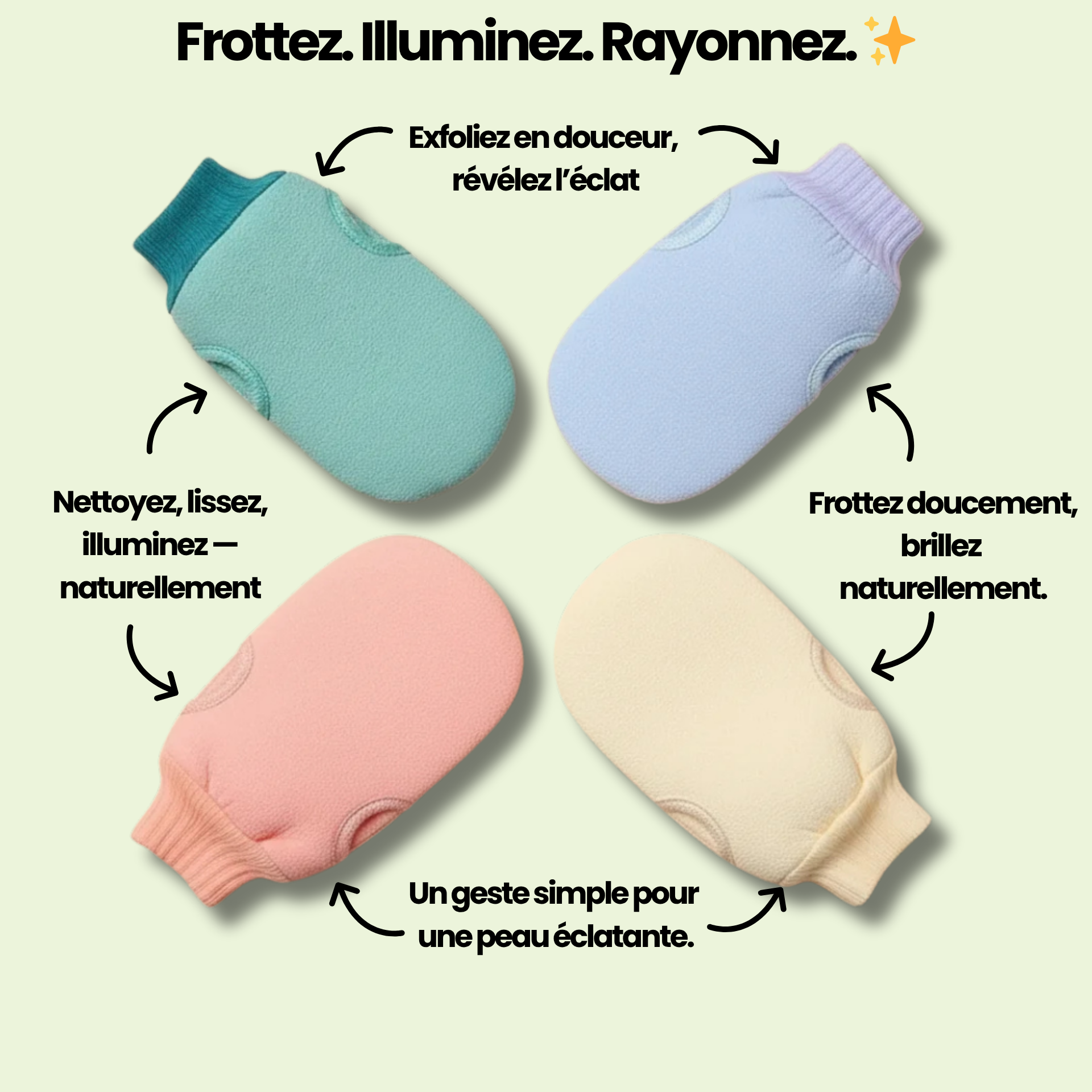 Gant Exfoliant Écologique - Douceur Naturelle!