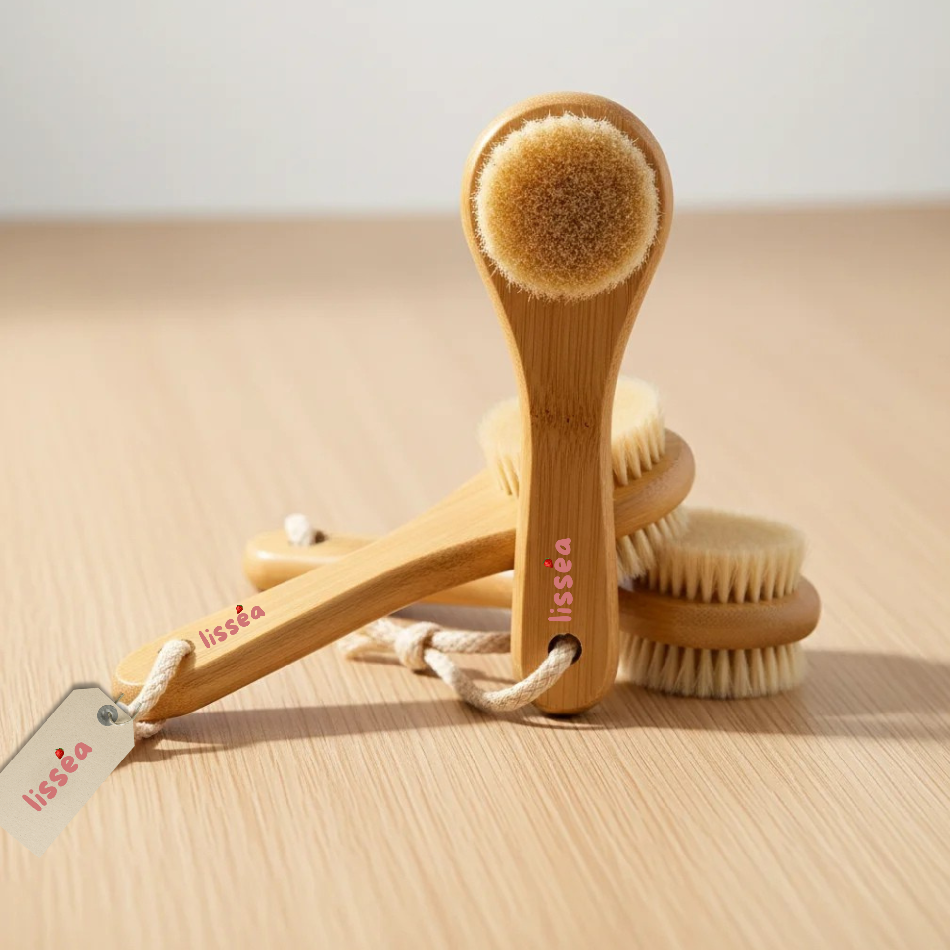 Brosse Nettoyante Visage en Bambou & Poils Naturels – Lisséa™