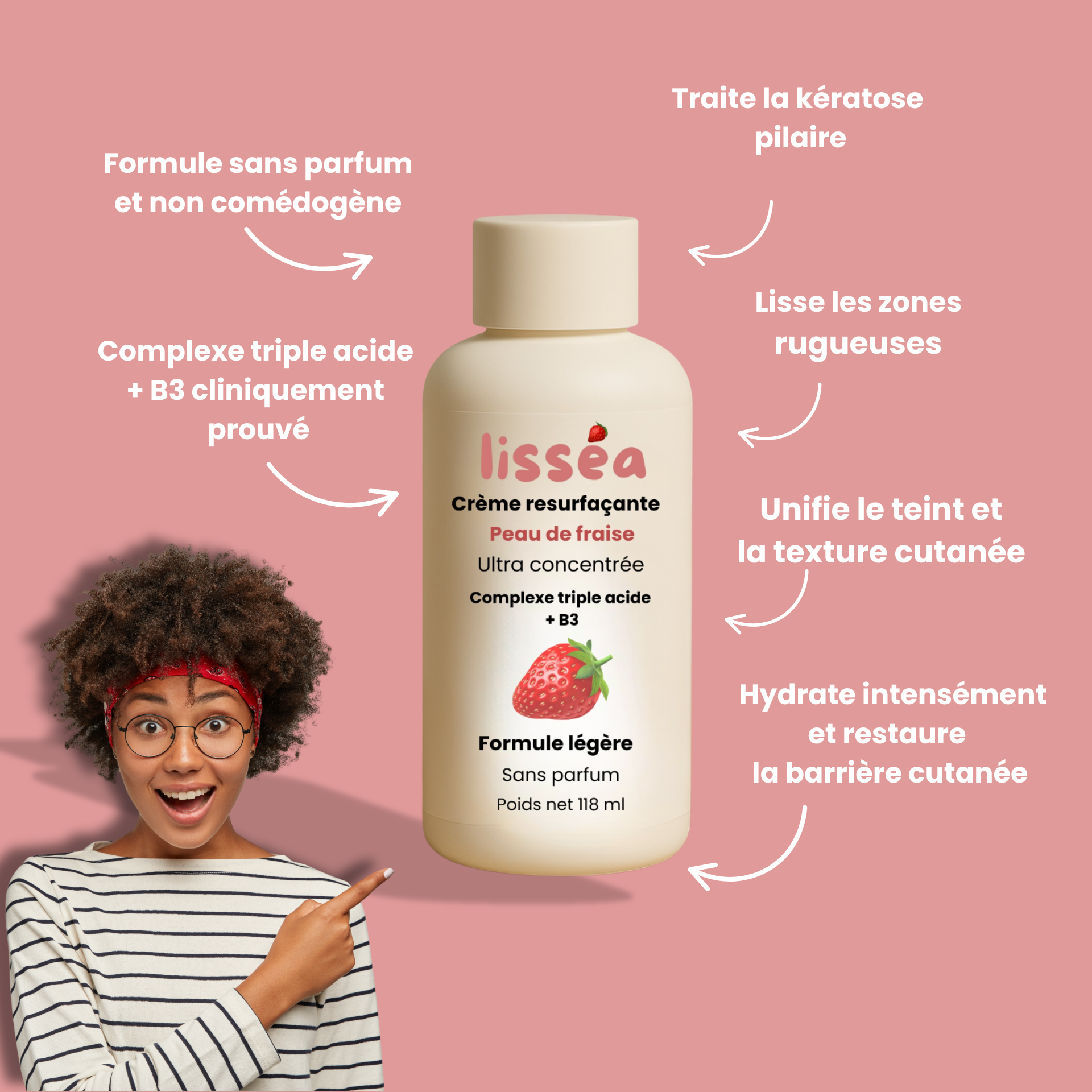 Crème Exfoliante & Resurfaçante  Douceur Éclat Lisséa™